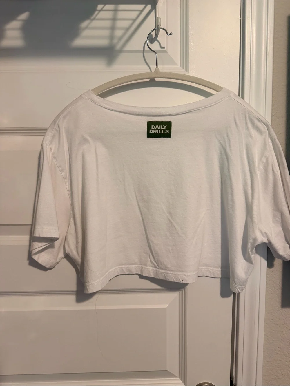 Daily Drills White Soft Cropped Tee - Picture 2 of 3